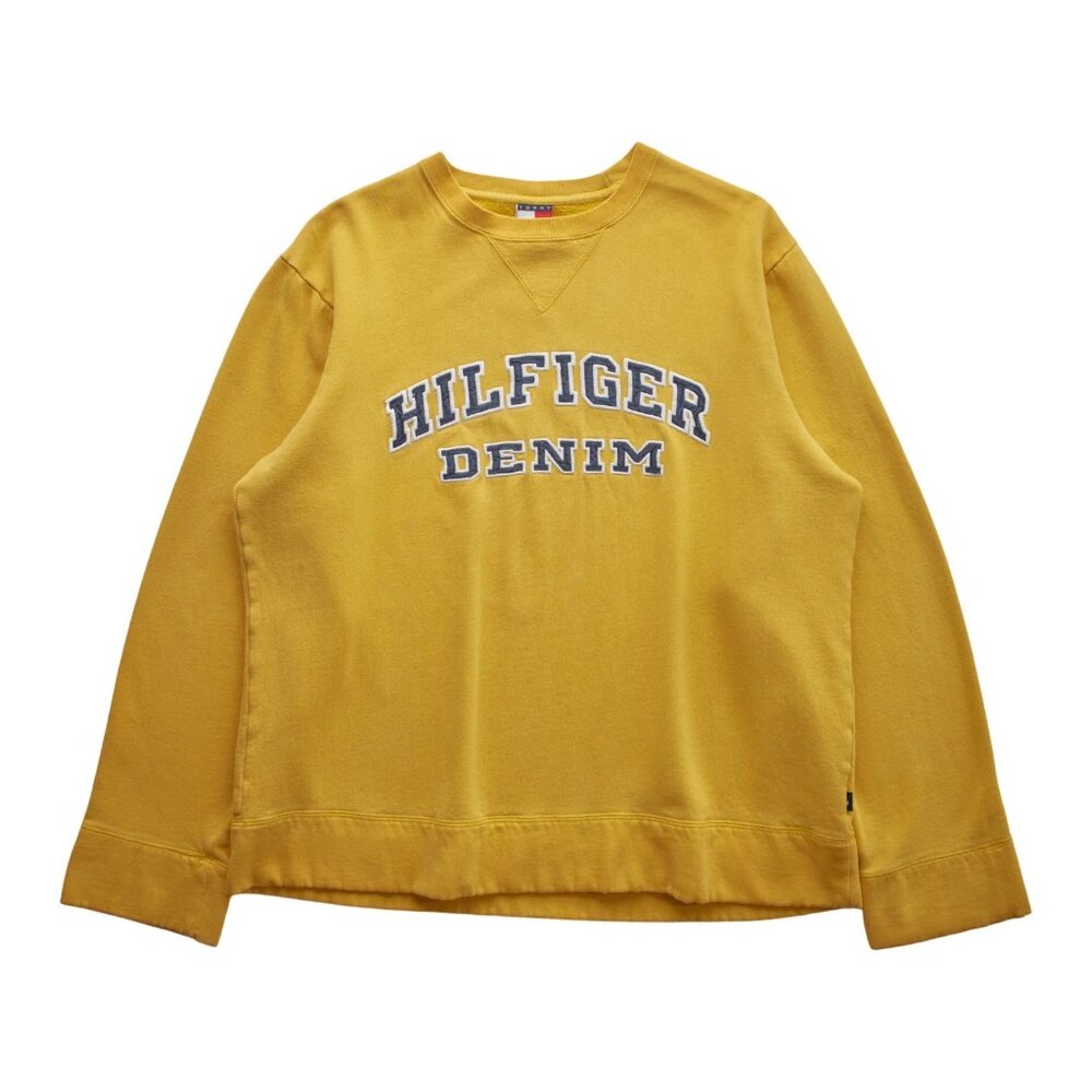 2000s Tommy Hilfiger Yellow Sweatshirt